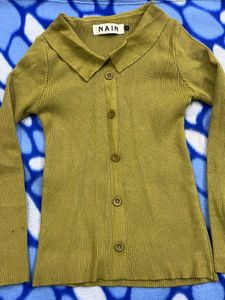 NAIN Collared Knit Top