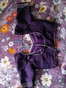 Purple fancy Saree with blouse