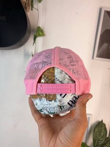 Pink Glitter &amp; Rhinestone Trucker Hat