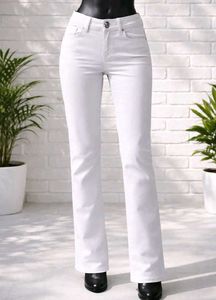 Classic White Bootcut Jeans