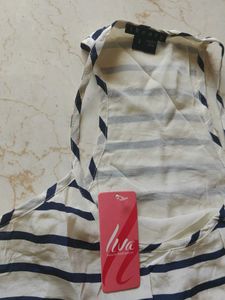 Striped Sleeveless Midi Dress