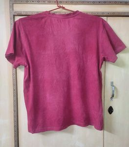 Zudio Red Graphic Men's T-shirt Chest 42 inches