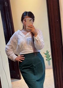Teal Pencil Skirt