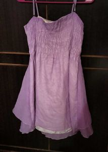 Lavender Flowy Party Dress