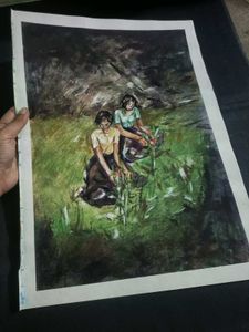 ✨Vintage Painting of Two Women🖌️🎨