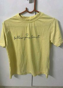 Soft Yellow "Follow Your Heart" T-Shirt