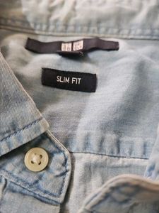 women's Light Wash Denim Shirt