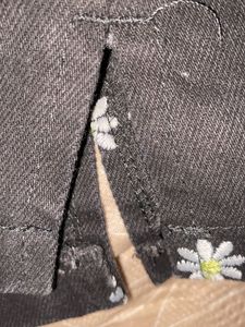 Black Daisy Print Mini Skirt