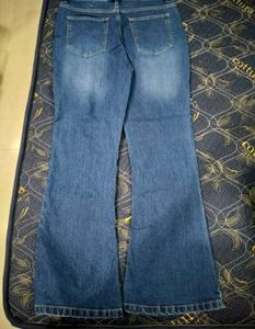 Flared Blue Denim Jeans