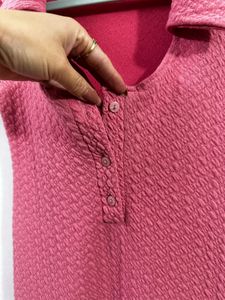 Pink Collared  Dress