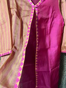 Elegant Pink &amp; Orange Kurta