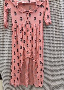 Stylish Pink Printed Kurta