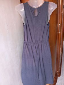 Chic Blue Wrap Dress