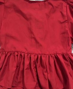 Pinteresty Red Tie Top with Puff Sleeves