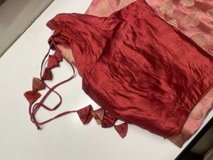 Elegant Red &amp; Gold Silk Saree