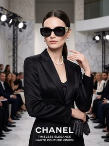 Chanel Black Sunglasses with Embellishments