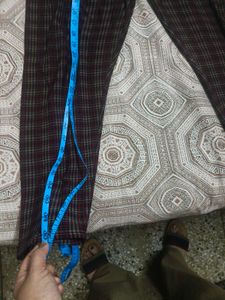 Burgundy Plaid Casual jegging in 34 waist