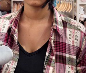 Pink &amp; White Checked Oversized Shirt – Casual Stre