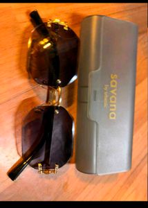 Glamorous Faceted Rimless Sunglasses