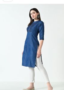 Stylish Blue Denim Kurta
