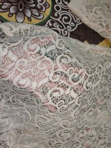Elegant Lace Shirt with Floral Applique