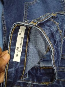 Flared Blue Denim Jeans