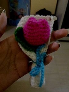 Handmade Crochet Flower Keychain