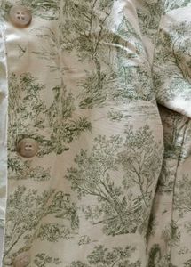 Vintage Print Cropped Jacket