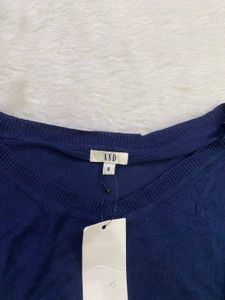 Navy Blue Long Sleeve Top
