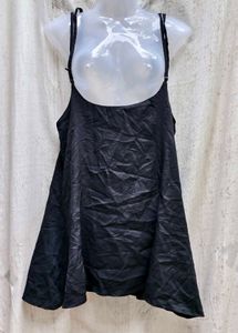 5247. Black Mini Slip Dress