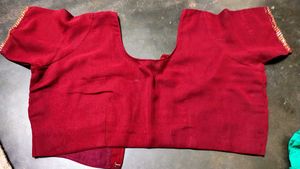 Elegant Maroon Embellished Saree