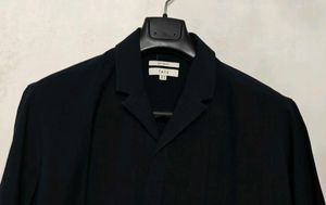 Men's Navy Blue Short Sleeve Button-Up T Shirt