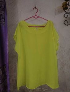 Bright Yellow Flowy Tunic Top