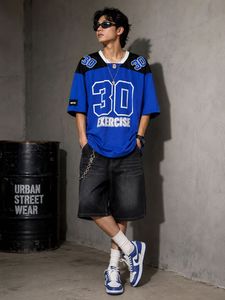 Men's Blue Graphic Print T-Shirt