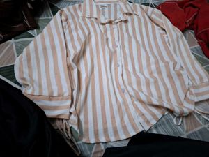 Striped Button-Up Shirt