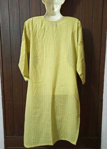 Pineapple Yellow Embroidered Kurta