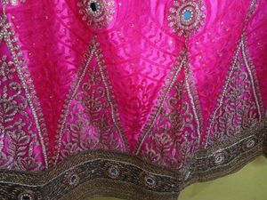 Pink Embroidered Lehenga