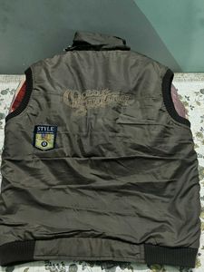 Men's Brown Sleeveless Puffer Jacket