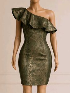 Chic One-Shoulder Ruffle Dress