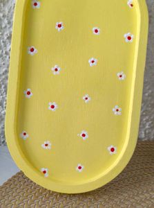Handmade Yellow Floral Trinket Tray 💛