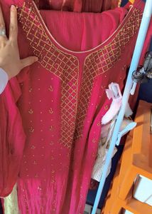 handwork pakistani suit with dupatta and palazzo s