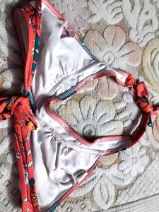 Floral Halter Neck Bikini Top