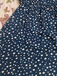 Navy Blue Polka Dot Dress