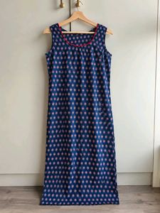 Navy Blue Printed Kurta