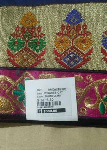 Elegant Blue Embroidered Saree