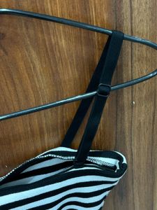 Zara Striped Cropped Tank Top
