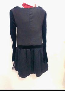 Black Embellished Collar Dress