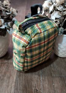 Green Plaid  MINIBackpack