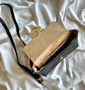 Coach Black Pebble Leather Crossbody Bag