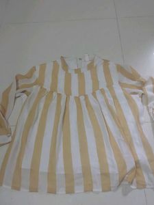 ✨ Trendy Yellow & White Striped Babydoll